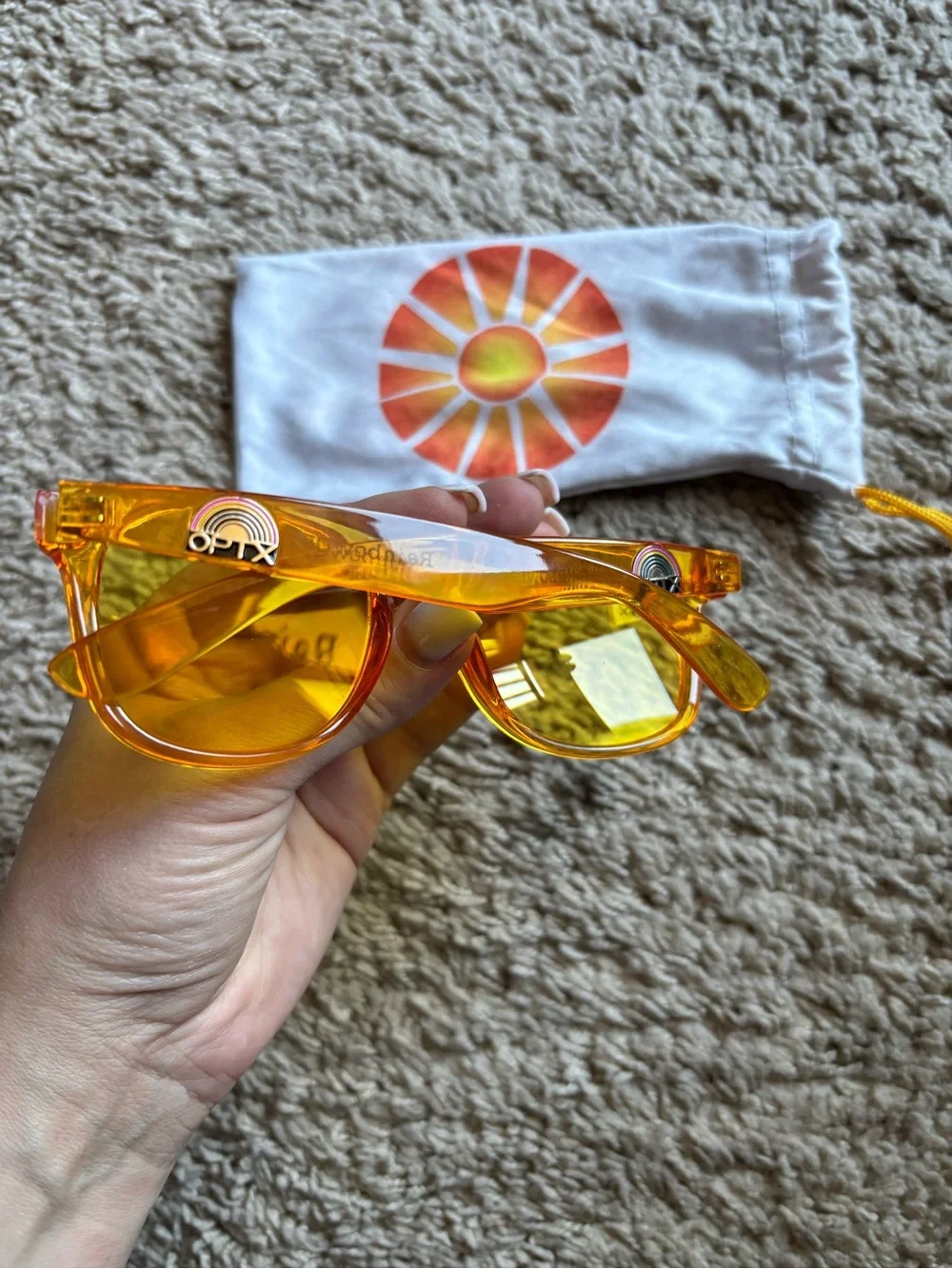 Women Yellow Transparent Sunglasses - Lightweight UV Protection